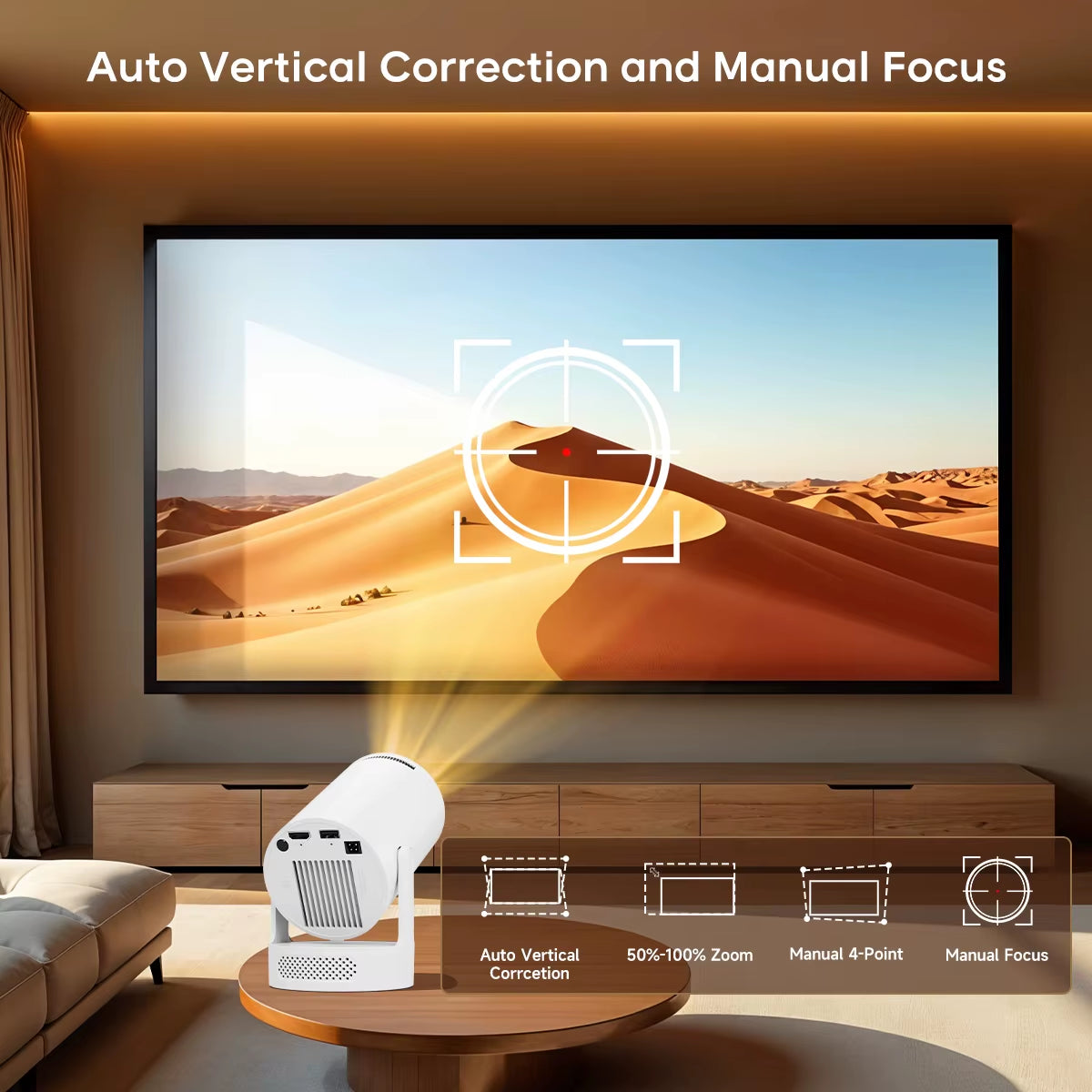 Magcubic HY300 Pro+ 4K HD Android 11 Portable Projector 290ANSI Wifi6 BT5.4 Outdoor Theater 5W Hifi Integrated Soundbase Speaker